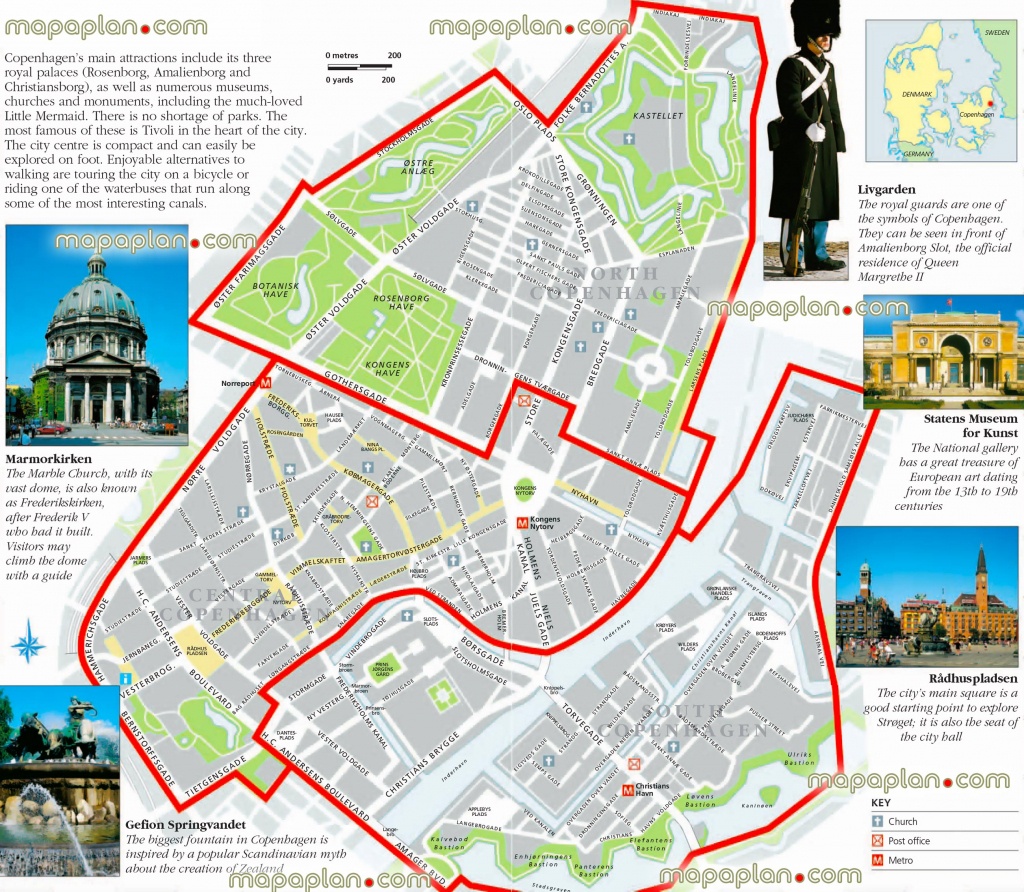 Copenhagen Maps - Top Tourist Attractions - Free, Printable City - Printable Map Of Denmark