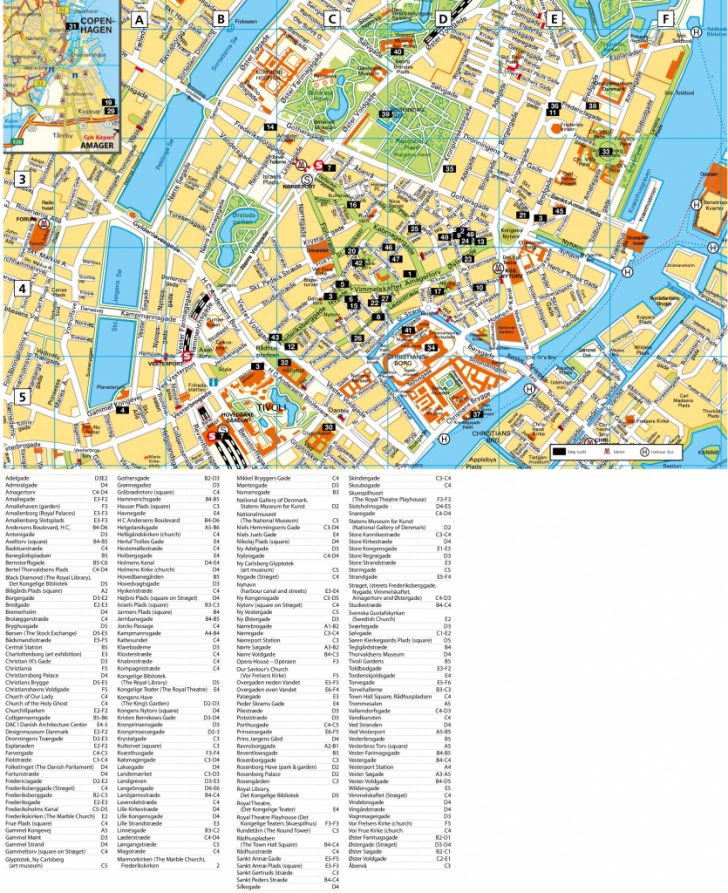 Printable Tourist Map Of Copenhagen