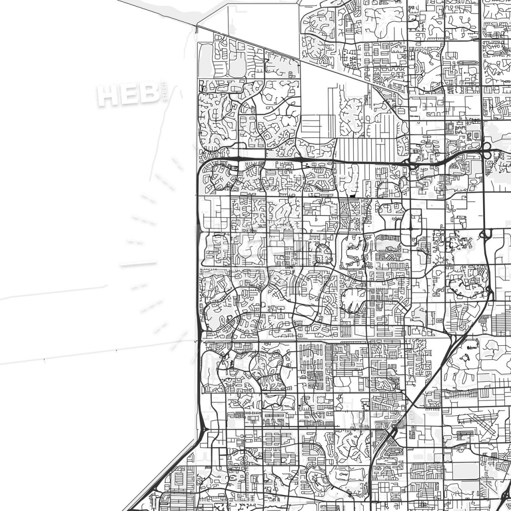 Coral Springs, Florida - Area Map - Light | Hebstreits Sketches - Coral Springs Florida Map