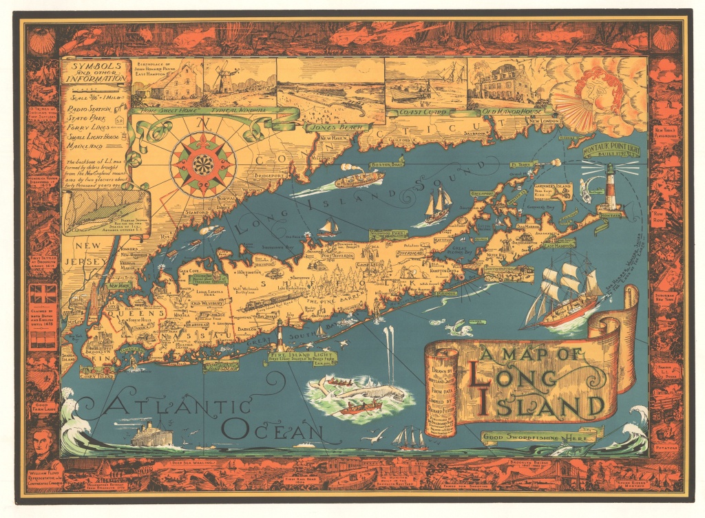 Courtland Smith&amp;#039;s Map Of Long Island, New York 1933 / 1961 - Printable Map Of Long Island