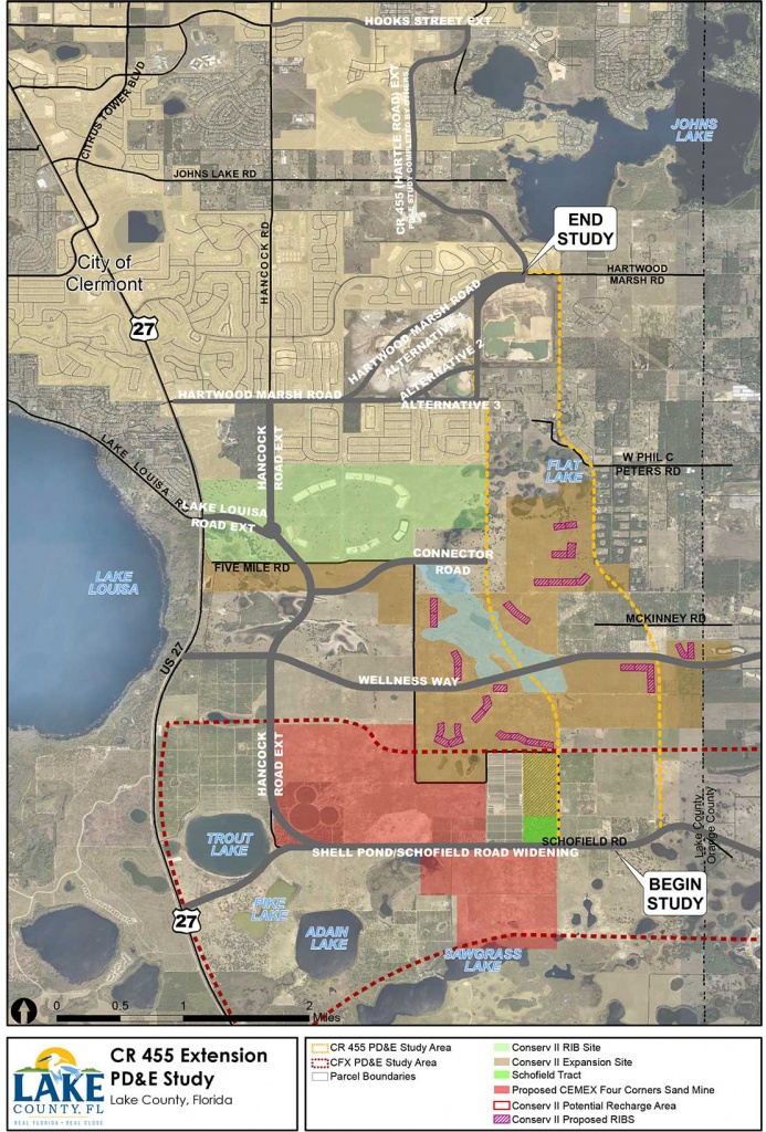 Cr 455 Extension Pd&amp;amp;e Study Study Overview - Road Map Of Lake County Florida