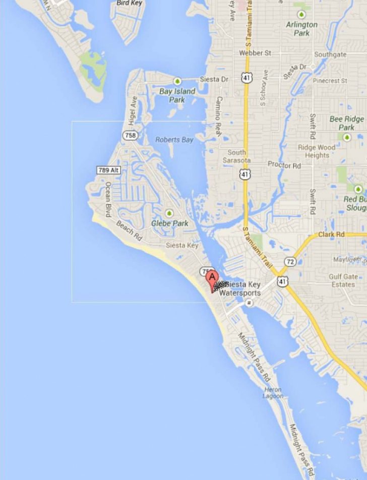 Siesta Beach Sarasota Florida Map