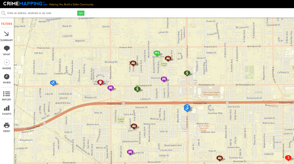 Crime Statistics - City Of Chino - Sexual Predator Map California