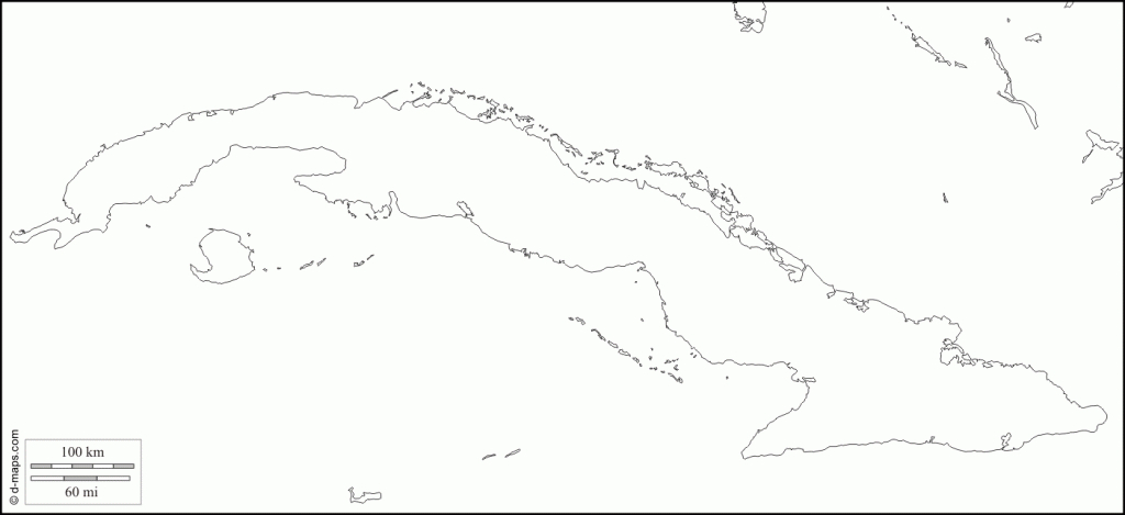 Cuba : Free Map, Free Blank Map, Free Outline Map, Free Base Map - Printable Outline Map Of Cuba