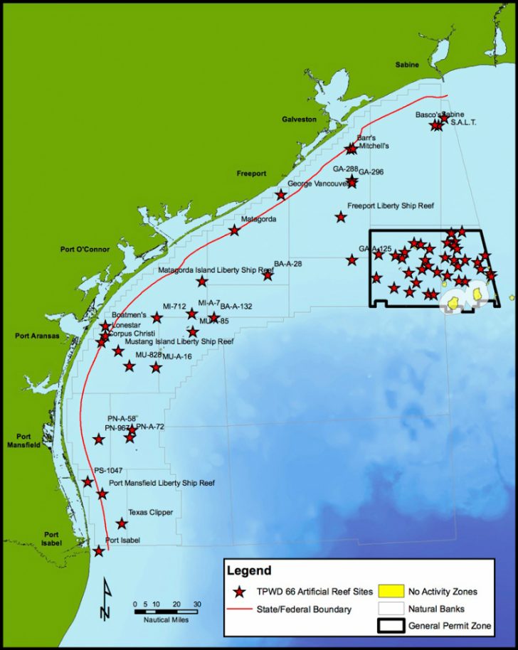 Texas Offshore Fishing Maps