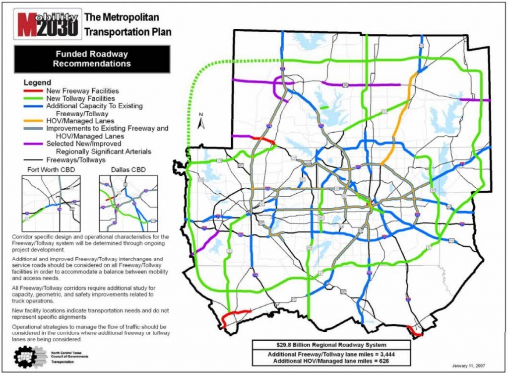 Dallas Tollway Map - Dallas Toll Roads Map (Texas - Usa) - Texas Toll Roads Map