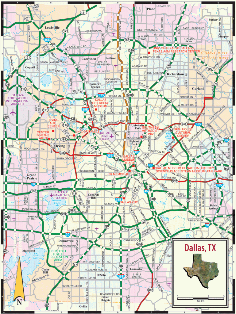 Dallas Tx Map - Texas Road Map Pdf