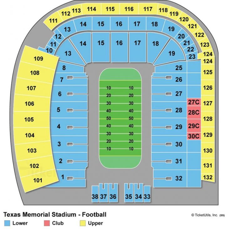 University Of Texas Stadium Map
