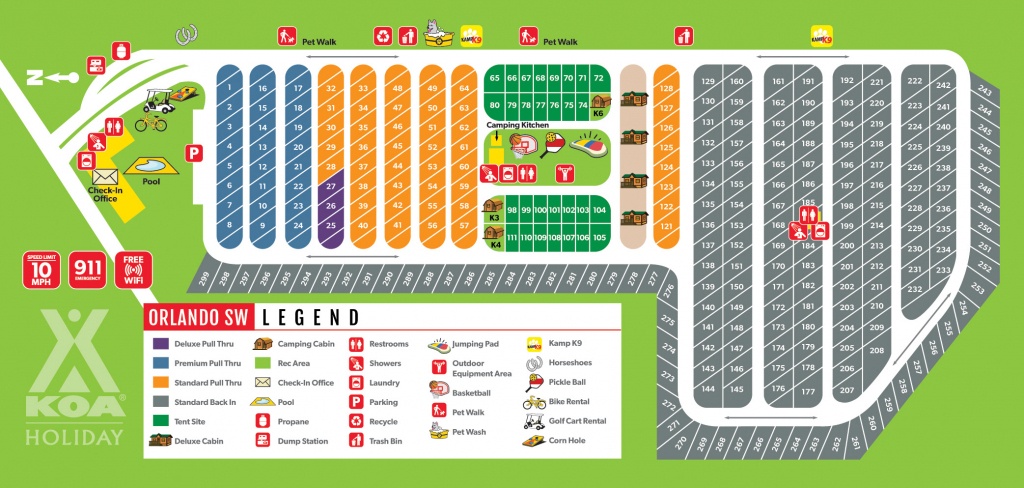 Davenport, Florida Campground | Orlando Southwest Koa - Koa Florida Map