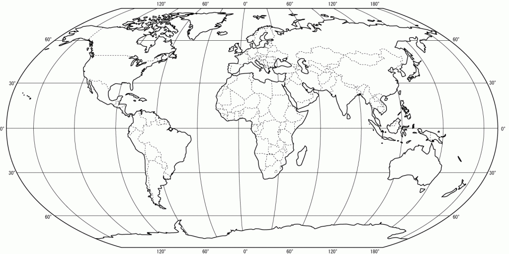 Day 4: World Coloring-In Day | Learning: The World | Blank World Map - World Map Latitude Longitude Printable