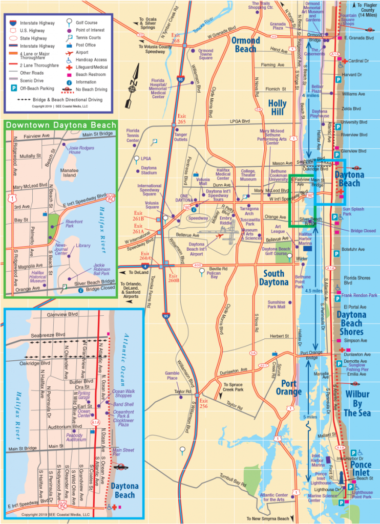 Daytona Beach Area Attractions Map | Things To Do In Daytona - Map Of Daytona Beach Florida