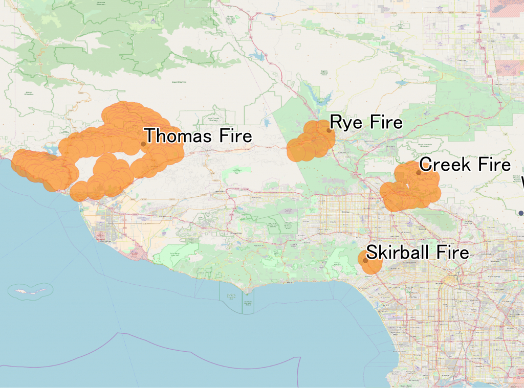 california wildfires map