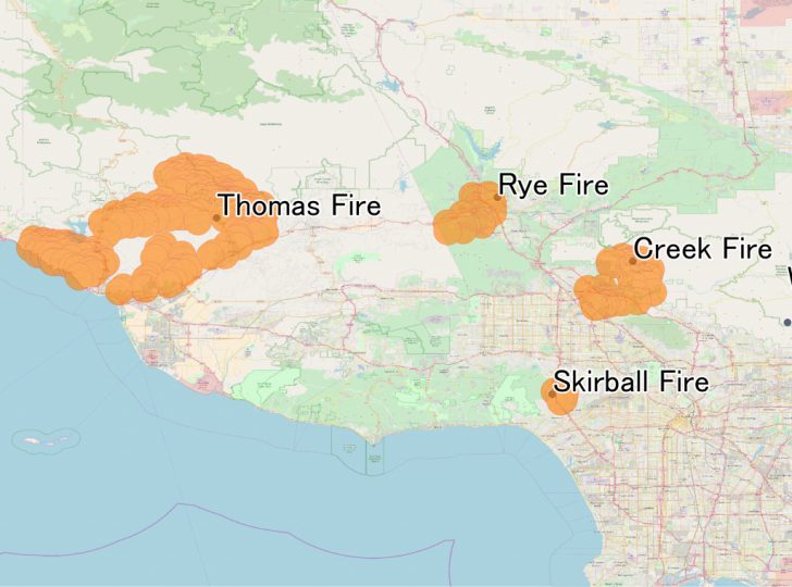Fires In California 2017 Map