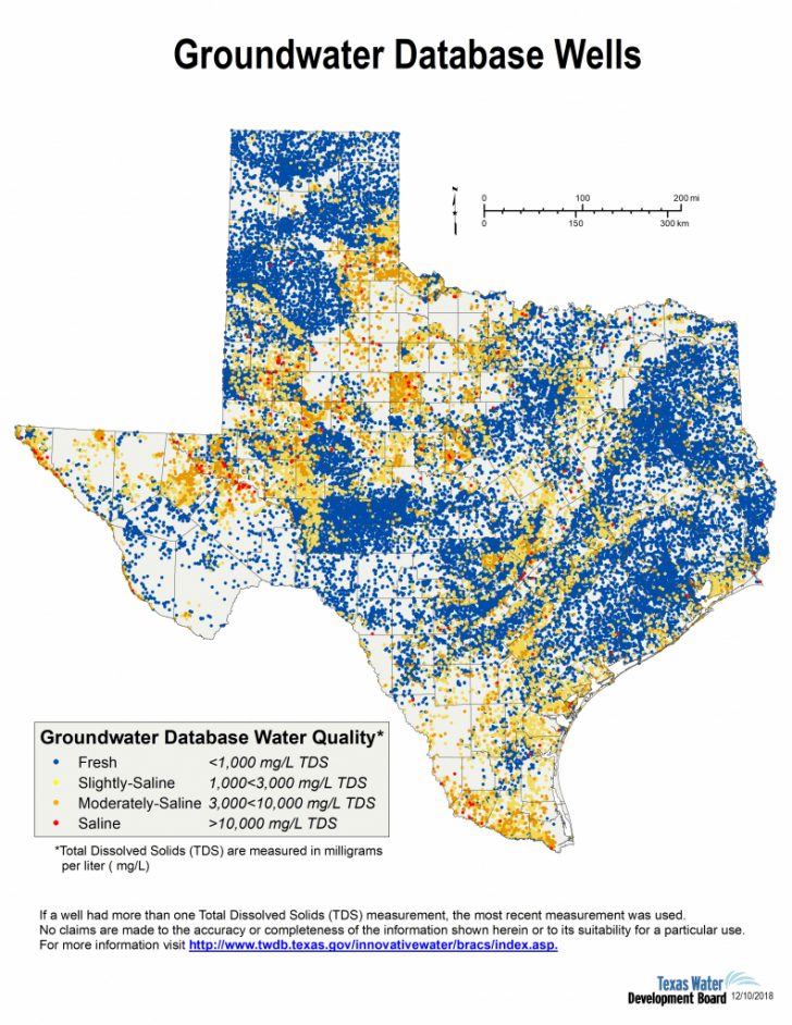 Texas Water Well Location Map
