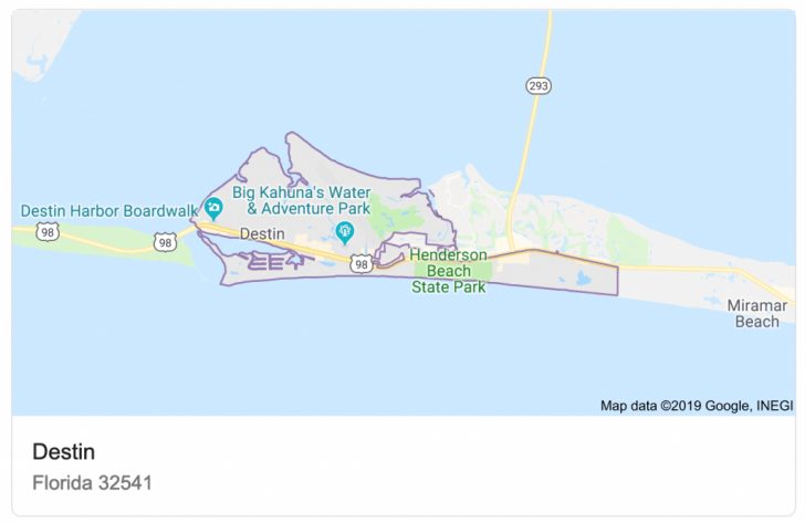 Florida Map Destin Fl