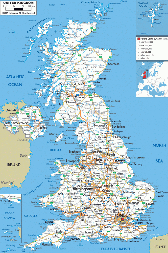 Detailed Clear Large Road Map Of United Kingdom Ezilon Maps Printable Road Maps Uk 