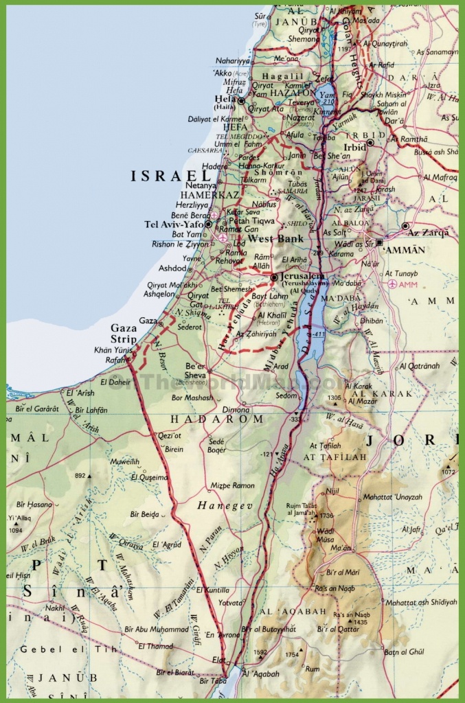 Printable Map Of Israel