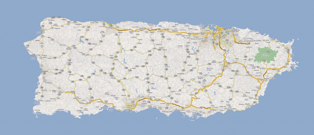 Detailed Road Map Of Puerto Rico With Cities. Puerto Rico Detailed - Printable Map Of Puerto Rico For Kids