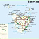 Detailed Tasmania Road Map With Cities And Towns   Printable Map Of Tasmania
