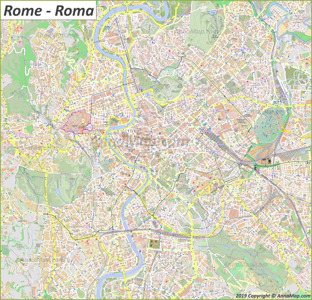 Detailed Tourist Maps Of Rome | Italy | Free Printable Maps Of Rome - Tourist Map Of Rome Italy Printable