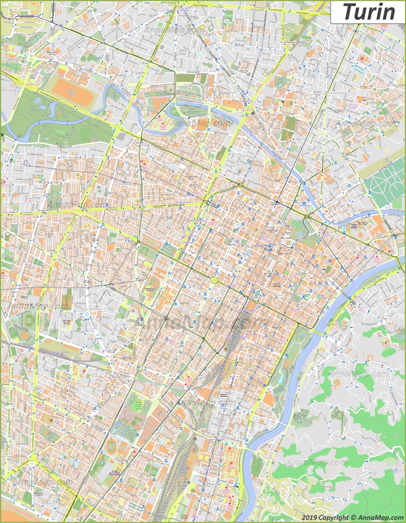 Detailed Tourist Maps Of Turin | Italy | Free Printable Maps Of - Free Printable Aerial Maps