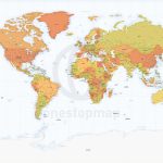 Detailed World Map Miller Europe Africa | One Stop Map   World Map With Capital Cities Printable