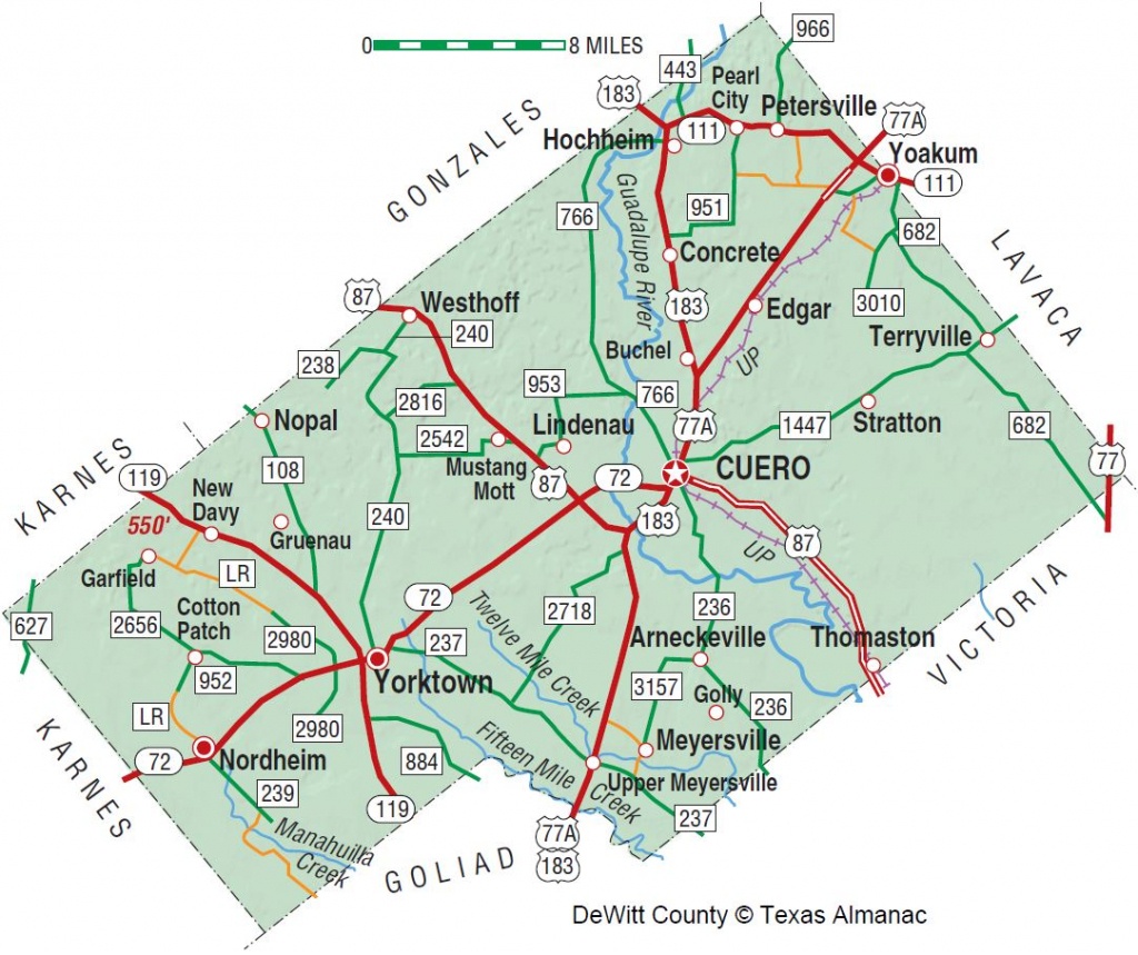 Dewitt County | The Handbook Of Texas Online| Texas State Historical - Yoakum County Texas Map