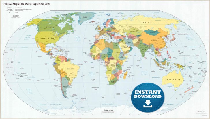 Large Printable World Map