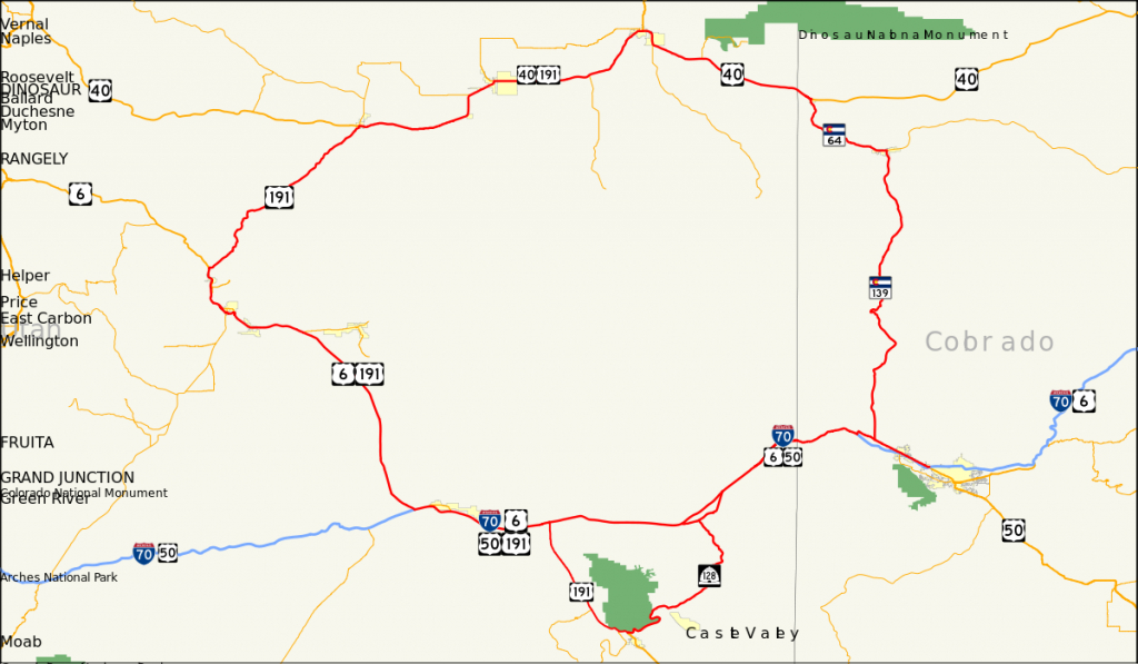 Dinosaur Diamond Scenic Byway - Wikipedia - Scenic Byways California Map