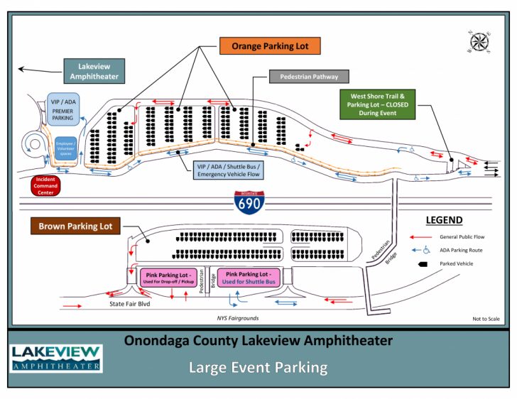 Mid Florida Amphitheater Parking Map
