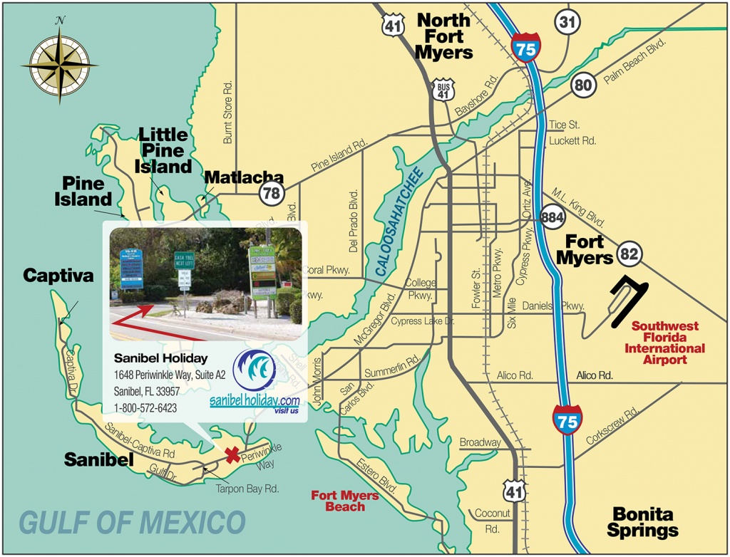 Directions To Sanibel Island | Sanibel Holiday - Road Map Of Sanibel Island Florida