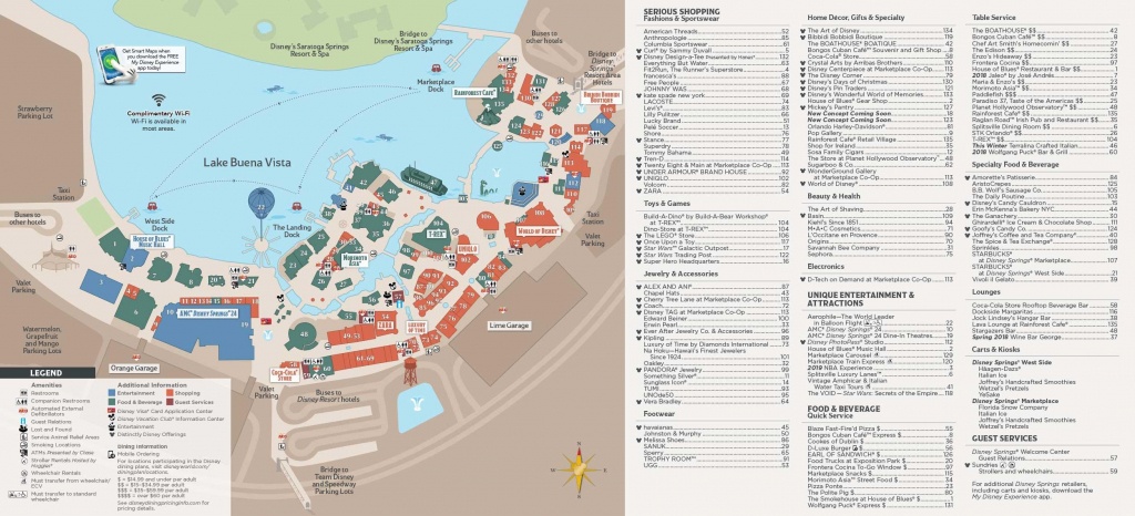 Disney Springs Map - Map Of Disney Springs (Florida - Usa) - Springs Map Florida