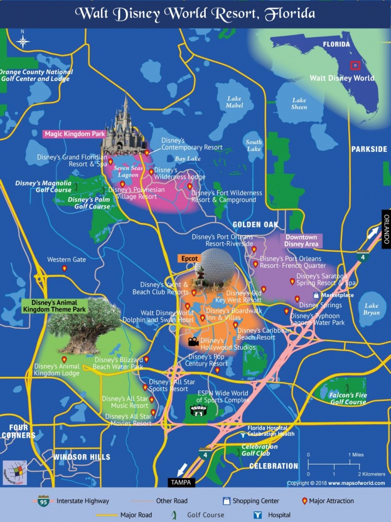 Disney World Map | Travel In 2019 | Disney World Map, Disney Map - Disney Florida Map