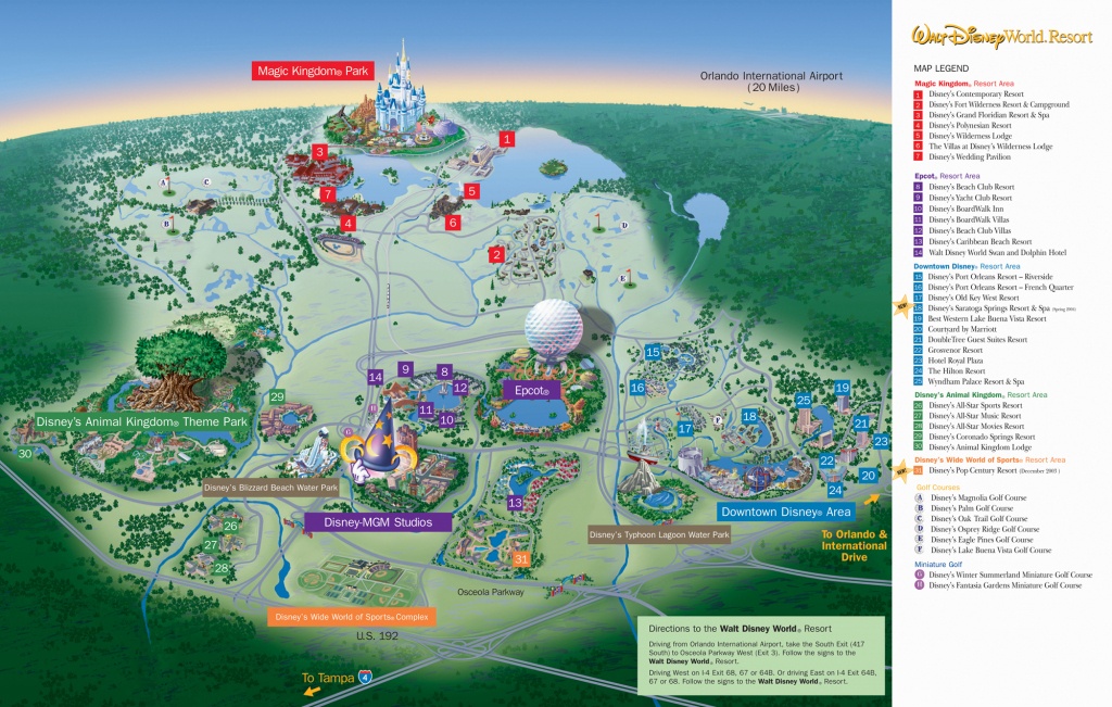 Disney World Resort Map - Orlando Florida • Mappery - Disney World Florida Map