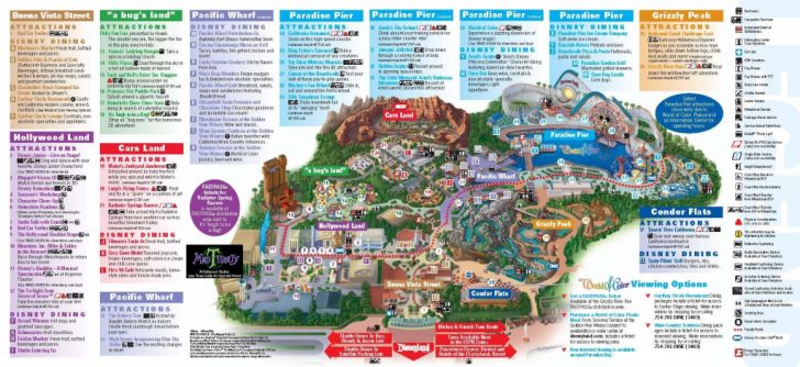 Printable Map Of Disneyland And California Adventure