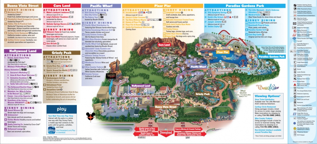 Disneyland Park Map In California, Map Of Disneyland - Disneyland Map 2018 California