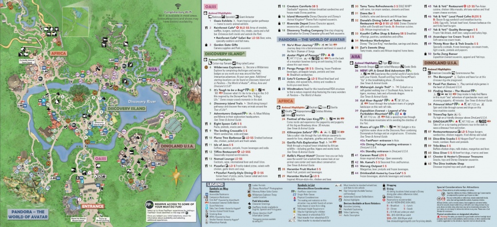 Disney&amp;#039;s Animal Kingdom Map Theme Park Map - Maps Of Disney World Printable