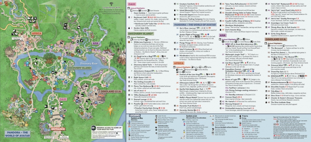 Disney&amp;#039;s Animal Kingdom Map Theme Park Map - Printable Maps Of Disney World Theme Parks