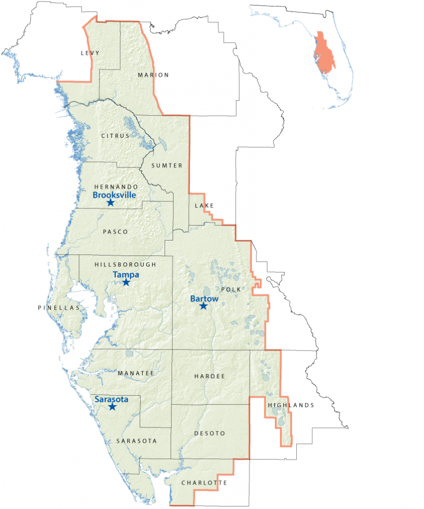 District Maps - Service Offices | Watermatters - Brooksville Florida Map