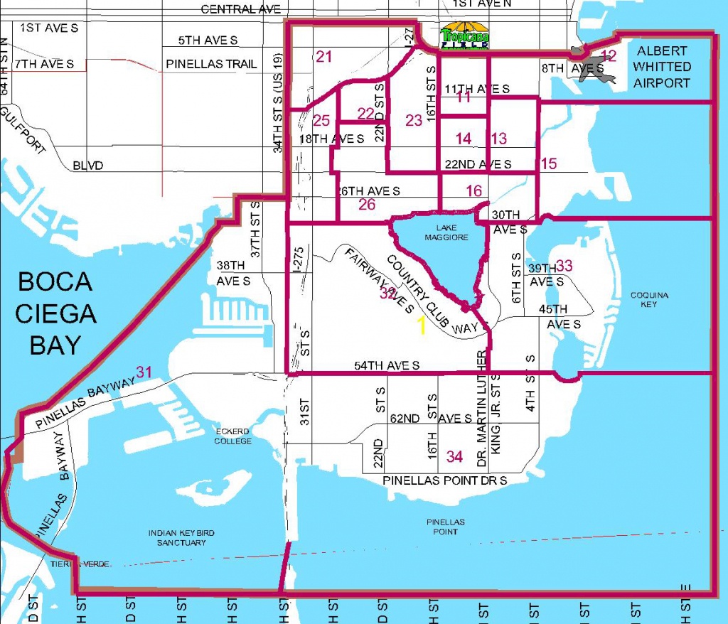 Districts - Tampa St Petersburg Map Florida