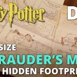 Diy Marauder's Map With Hidden Footprints! Full Size Replica   Muggle Magic   Marauder&#039;s Map Replica Printable