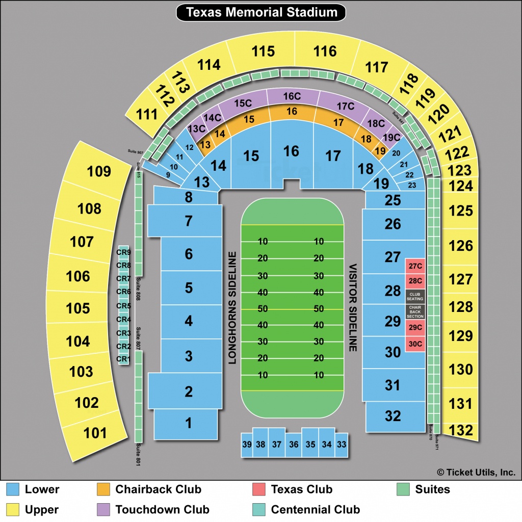 Dkr Stadium Map | Map 2018 - Texas Memorial Stadium Map