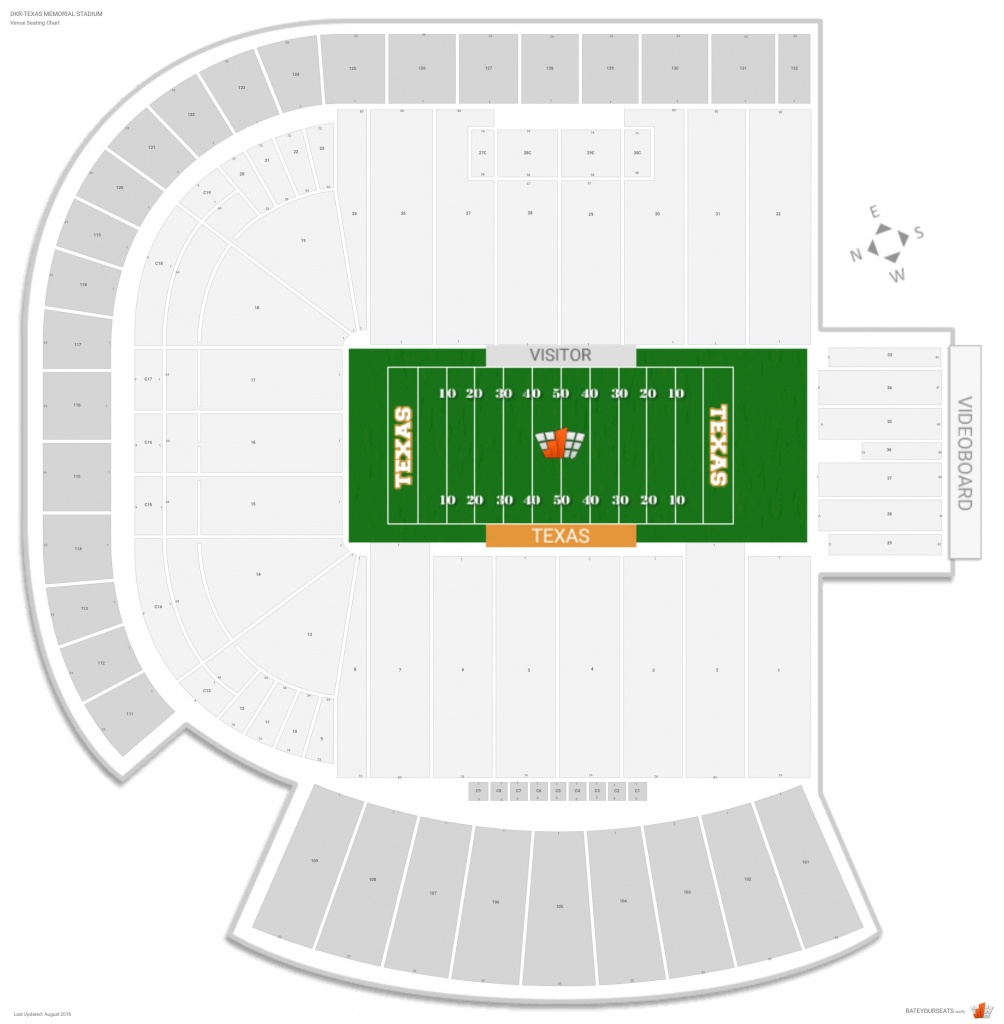 Dkr-Texas Memorial Stadium (Texas) Seating Guide - Rateyourseats - Dkr Texas Memorial Stadium Map