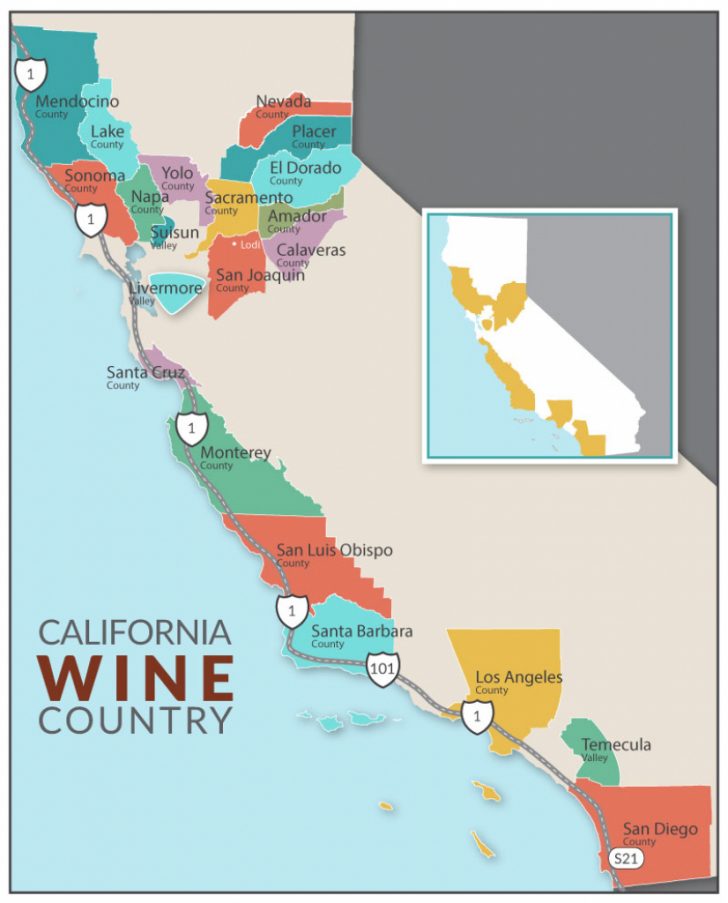 California Wine Trail Map