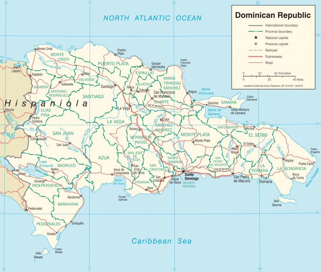 Dominican Republic Road Map - Printable Map Of Dominican Republic