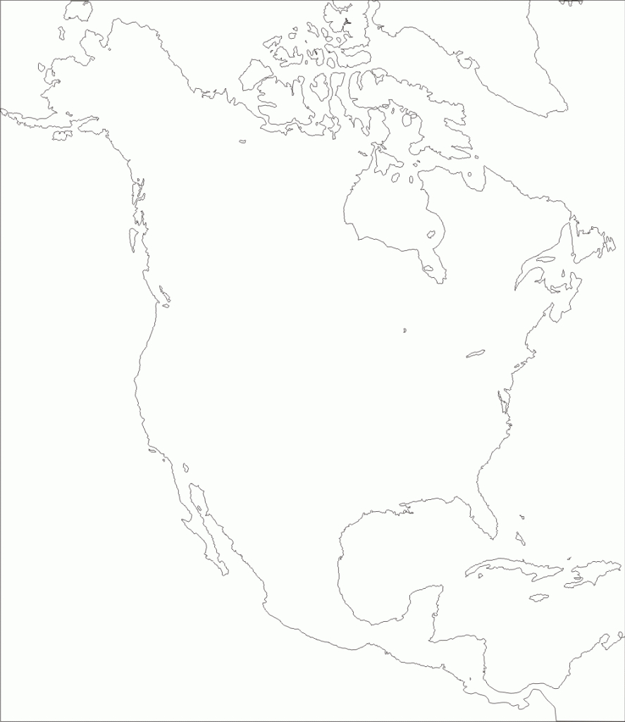 Download Free North America Maps - Outline Map Of North America Printable