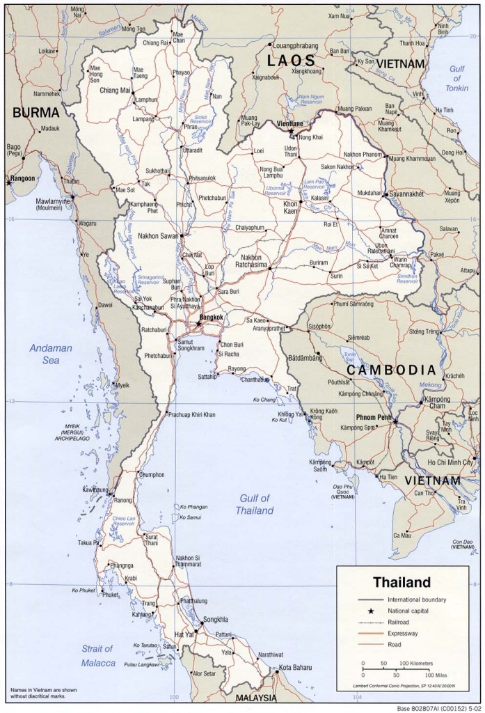 Download Free Thailand Maps - Printable Map Of Thailand
