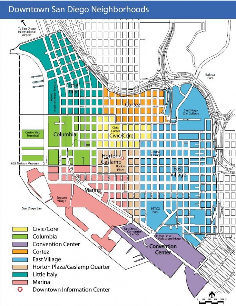 Downtown San Diego Map | I Love San Diego | San Diego Neighborhoods - Printable Map Of Downtown San Diego
