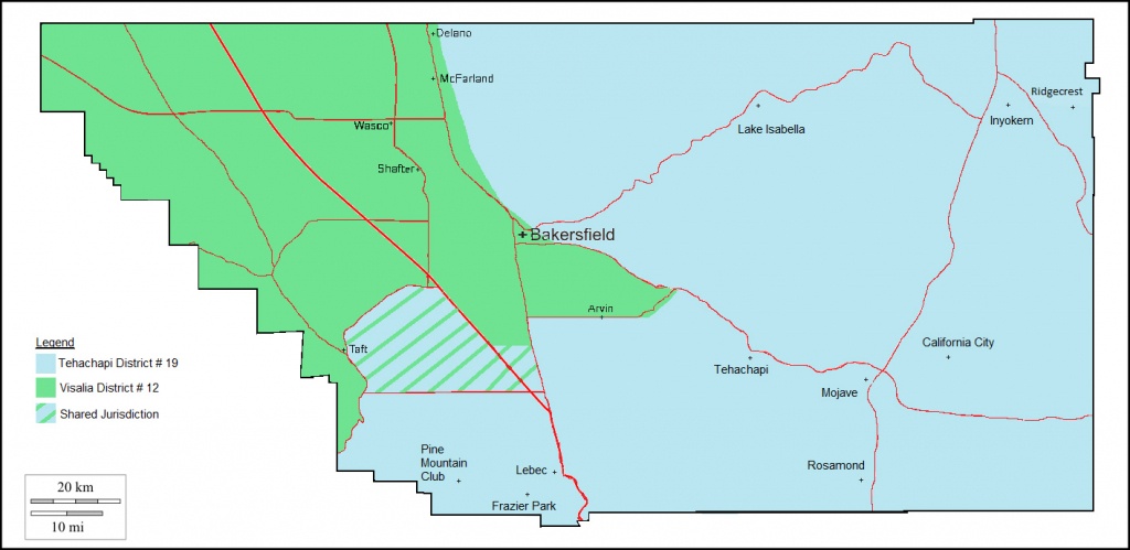 Drinking Water Field Operations Branch Districts - Tehachapi - Mcfarland California Map