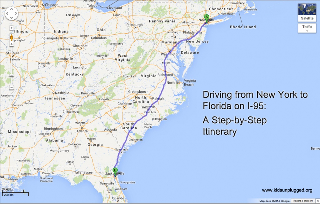 Driving From New York To Florida – A Step-By-Step Itinerary | Kids - Myrtle Beach Florida Map